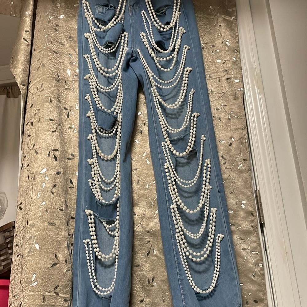 Pearl boutique grunge straight leg jean size S - Picture 2 of 3
